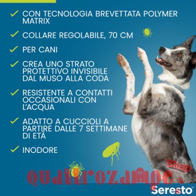 Collare Seresto Per Cani Fino A 8 kg Antiparassitario