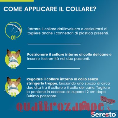 Collare Seresto Per Cani Fino A 8 kg Antiparassitario