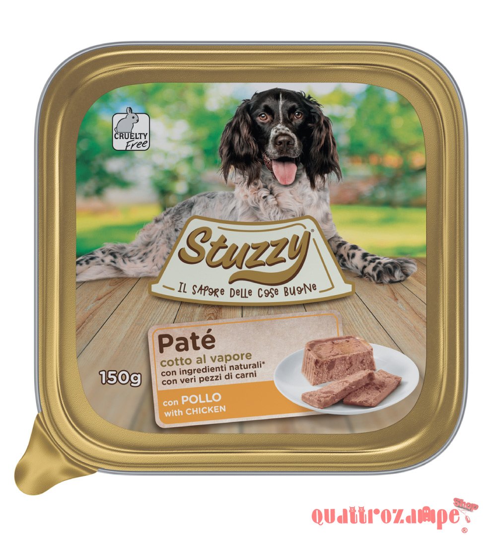 Stuzzy Dog Patè Pollo 150 gr Cibo in Vaschetta Per Cani