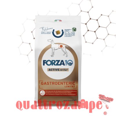 Forza 10 Active Vet Diet Gastroenteric Low Fat 4 kg Crocchette Per Cani