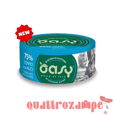 Oasy More Love Tonno Alici Lattina 70 gr Per Gatti