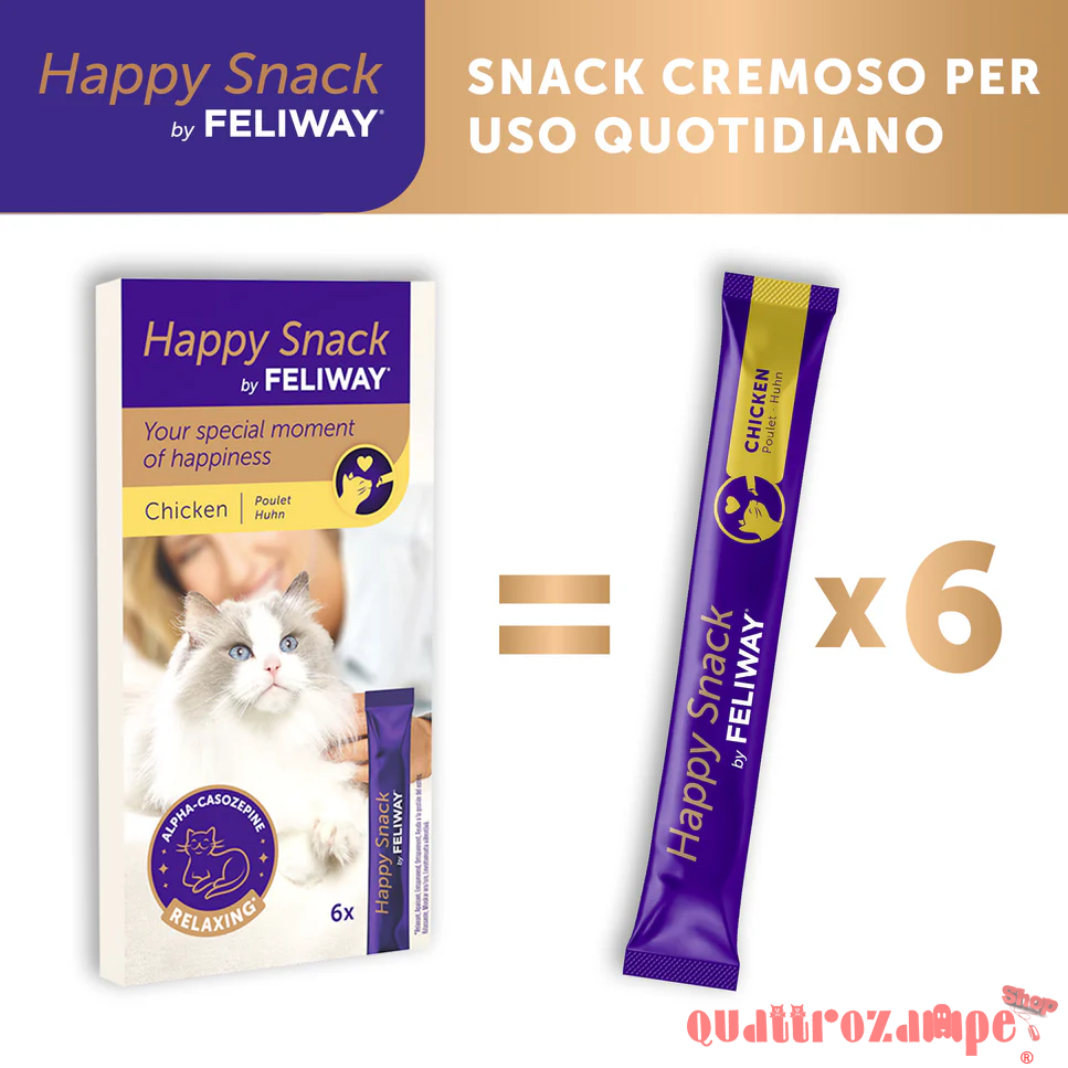 Feliway Happy Snack 6 stick Per Gatti Con Pollo