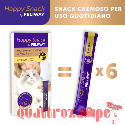 Feliway Happy Snack 6 stick Per Gatti Con Pollo