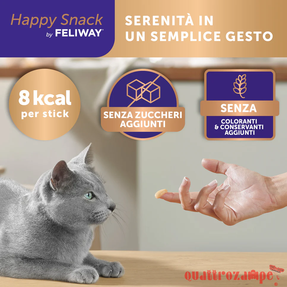 Feliway Happy Snack 6 stick Per Gatti Con Pollo