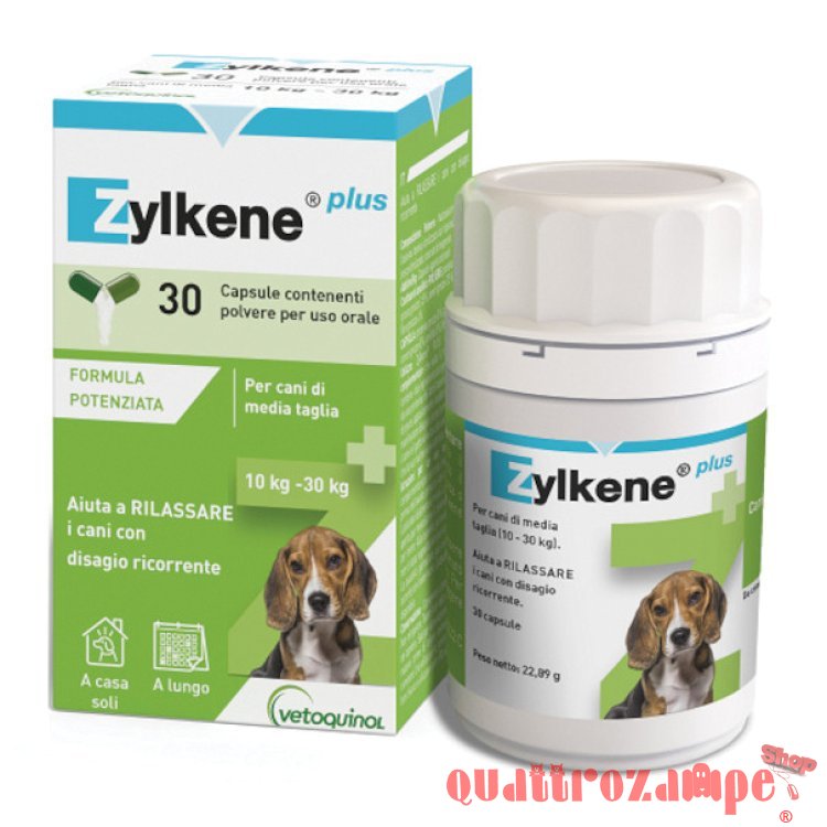 Zylkene Plus per Cani Taglia Media da 10 a 30 kg 30 Capsule