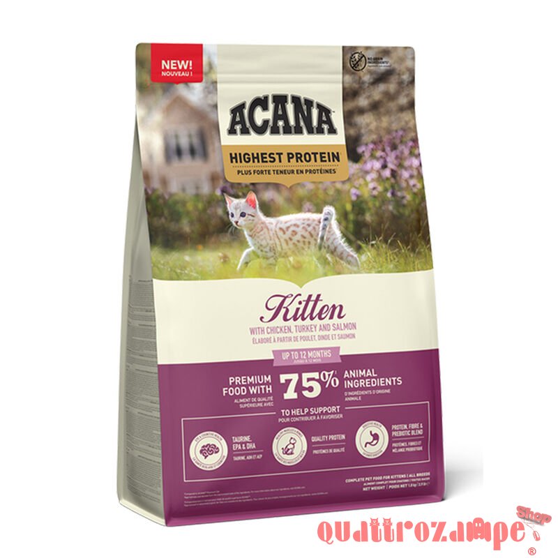 Acana Cat Kitten Highest Protein 1,8 kg Crocchette Gattini
