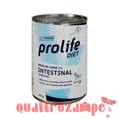 Prolife Dog Veterinary Intestinal Sensitve Medium Large 400 gr Barattolo Umido Cane