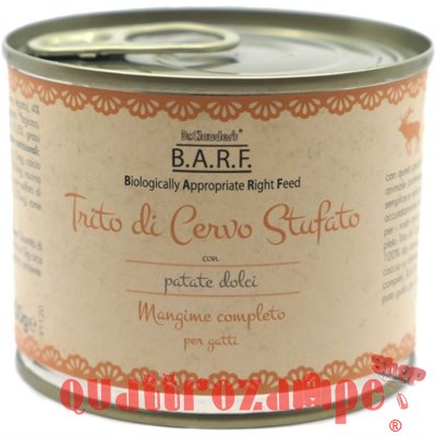 Barf Dr. Clauder's Menu Completo Trito Cervo 200 gr Umido Per Gatto