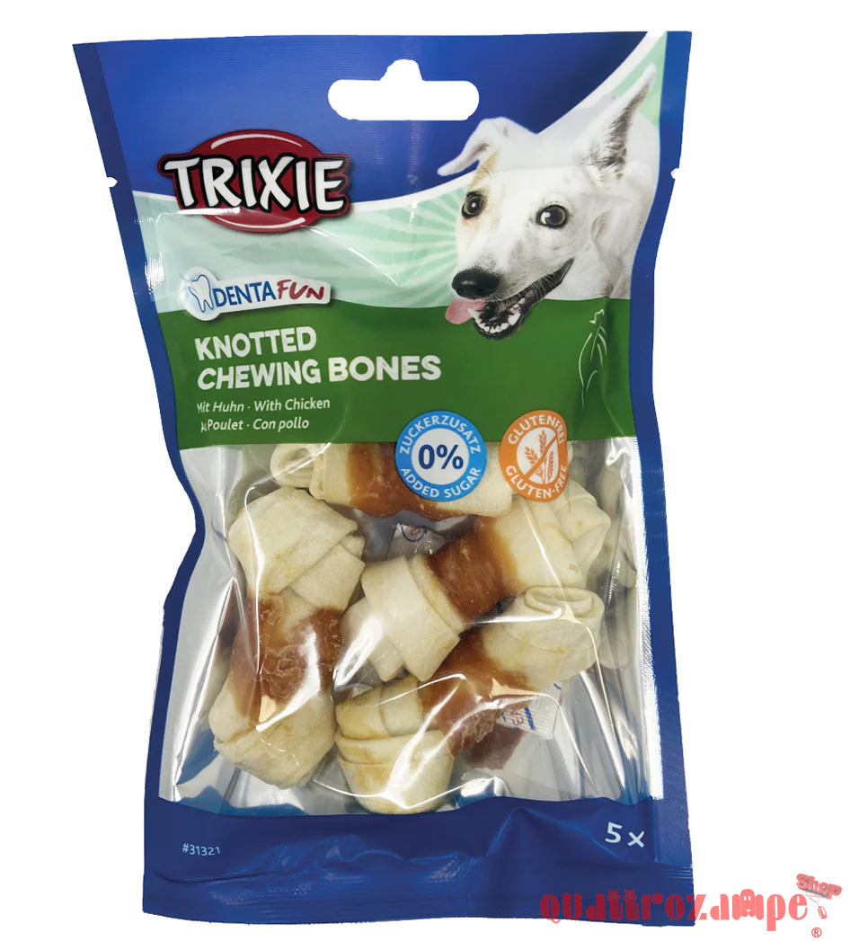 Trixie DENTAfun 5 Ossi Annodati Con Pollo da 5cm 70gr