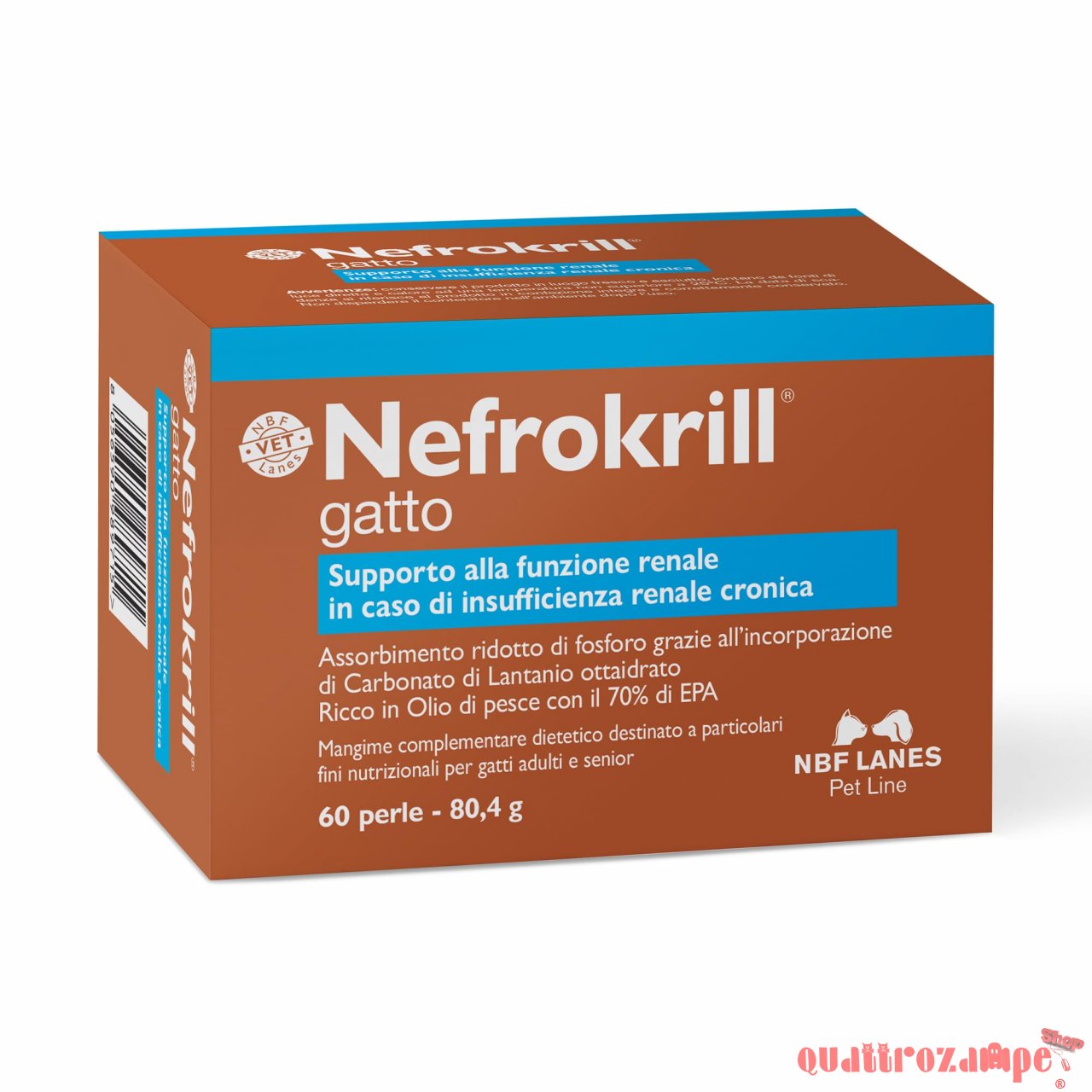 NBF Lanes Nefrokrill 60 Perle Per Gatti