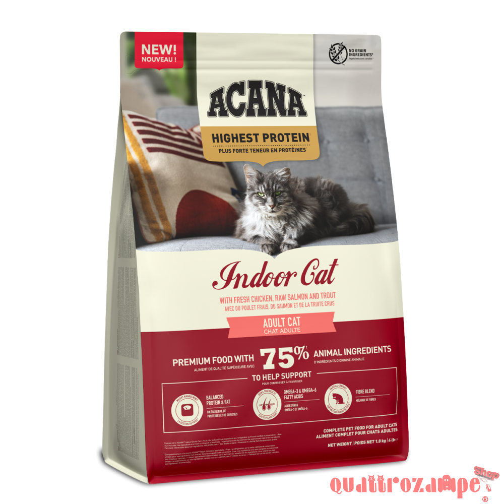 Acana Cat Indoor Highest Protein 1,8 kg Crocchette Gatti
