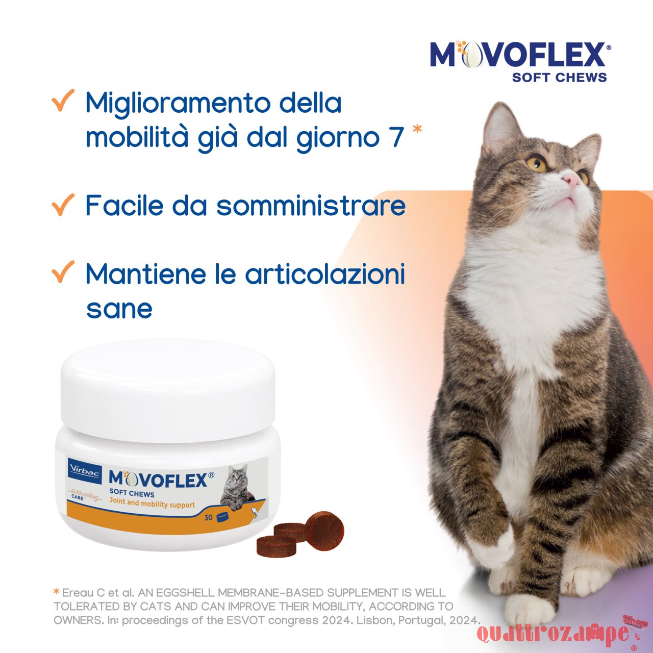 Virbac Movoflex Soft Chew 30 Compresse Masticabili Per Gatti