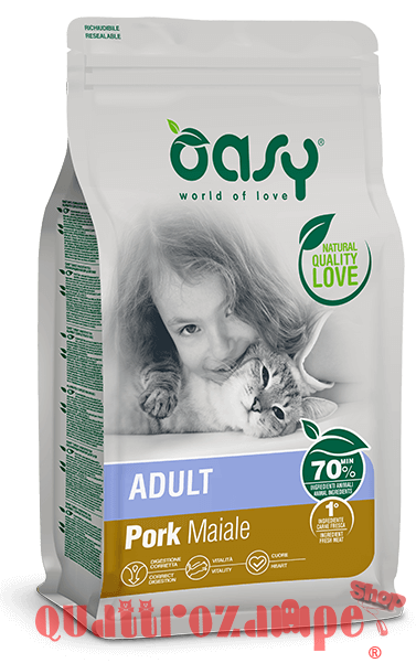 Oasy Cat Adult Maiale 1,5 Kg Per Gatti