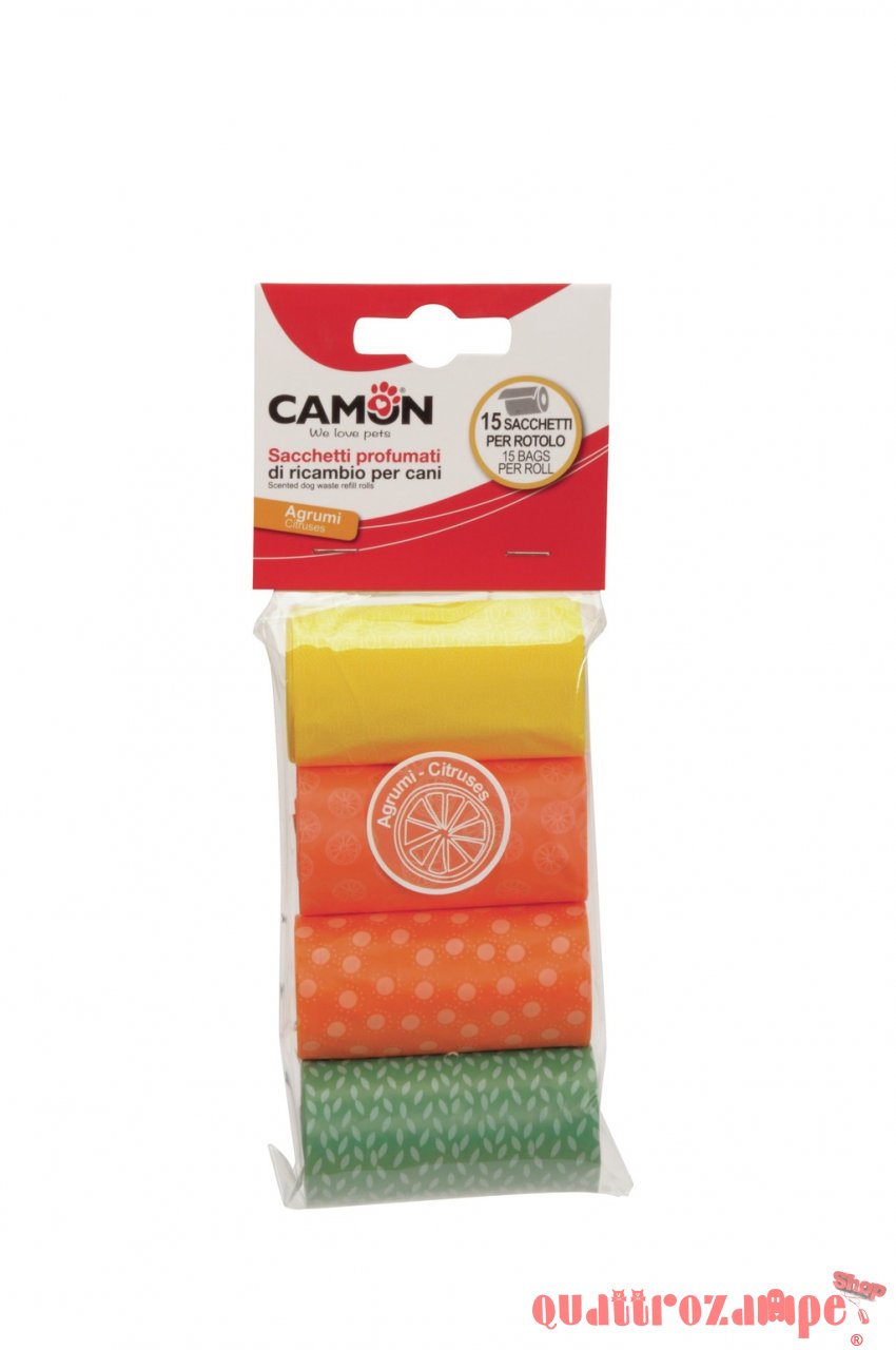 Camon Sacchetti Igienici Profumati agli Agrumi 4x15 Pezzi