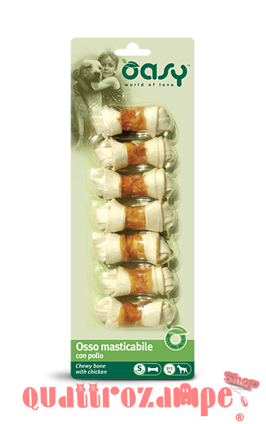 Oasy Snack Osso Masticabile Con Pollo Taglia S 90 Gr 1 conf 7 Ossi