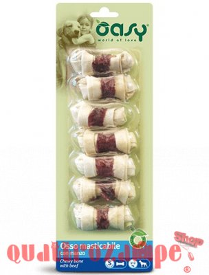Oasy Snack Osso Masticabile Con Manzo Taglia S 85 Gr 1 conf 7 Ossi