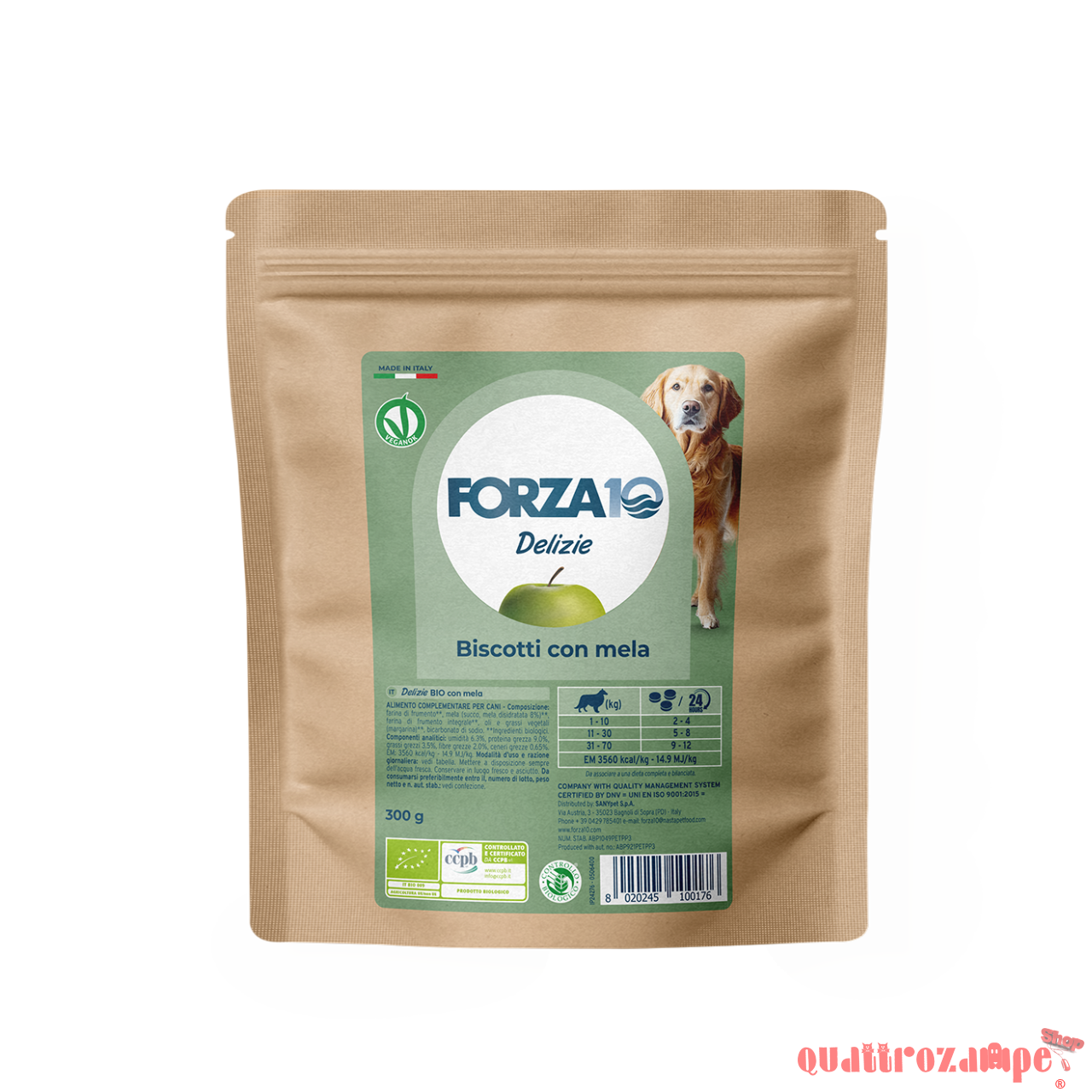 Forza 10 Delizie Biscotti Bio Con Mela 300 gr