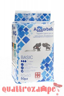 Tappetini Assorbenti Per Cani 60 x 60 Fuss Dog Basic Assorbello