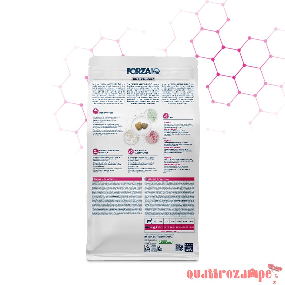Forza 10 Active Vet Diet Intestinal 4 kg Crocchette Per Cane