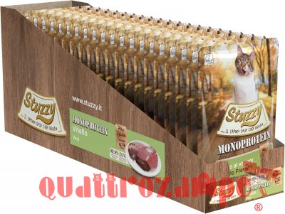 Stuzzy Cat Monoprotein Vitello Fresco 85gr Cibo Umido Grain Free in Bustina per Gatti