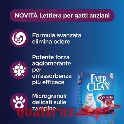 Lettiera Agglomerante Ever Clean Senior Per Gatti Anziani