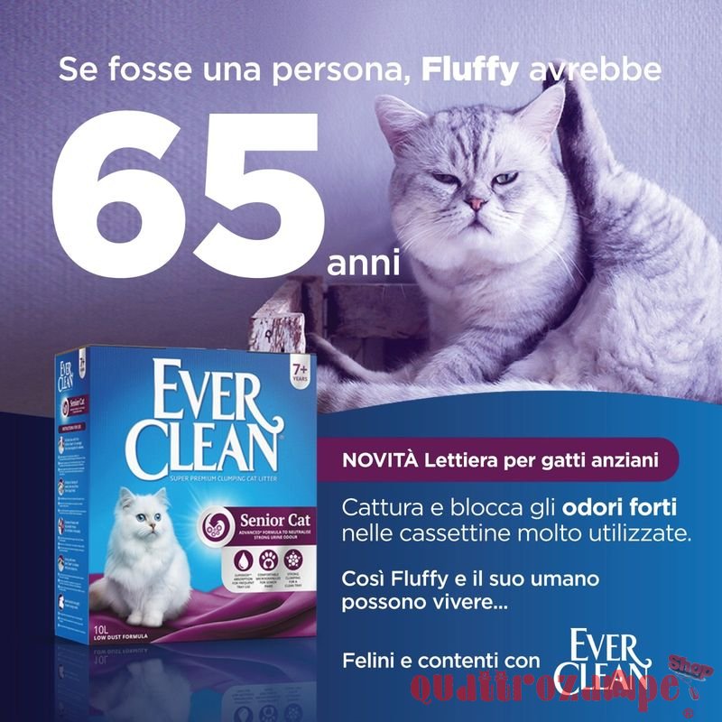 Lettiera Agglomerante Ever Clean Senior Per Gatti Anziani