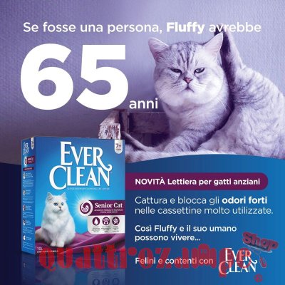 Lettiera Agglomerante Ever Clean Senior Per Gatti Anziani