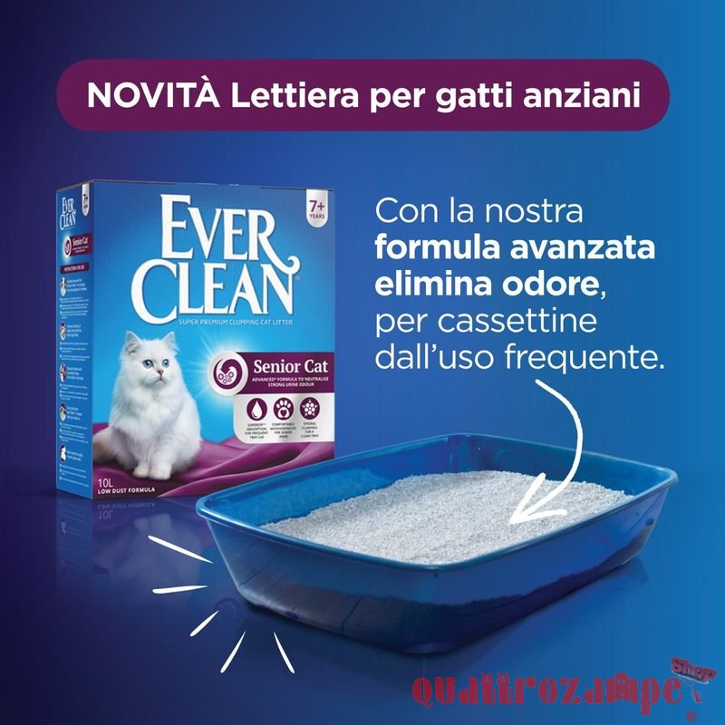 Lettiera Agglomerante Ever Clean Senior Per Gatti Anziani