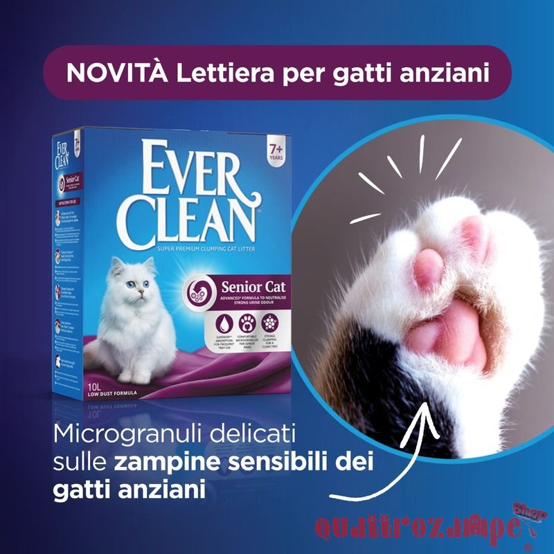 Lettiera Agglomerante Ever Clean Senior Per Gatti Anziani