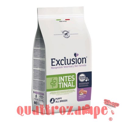 Exclusion Diet Intestinal Puppy All Breed Maiale e Riso Crocchette Per Cani Cuccioli Problemi Intestinali