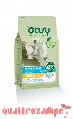 Oasy Dog Puppy Junior Medium Pollo