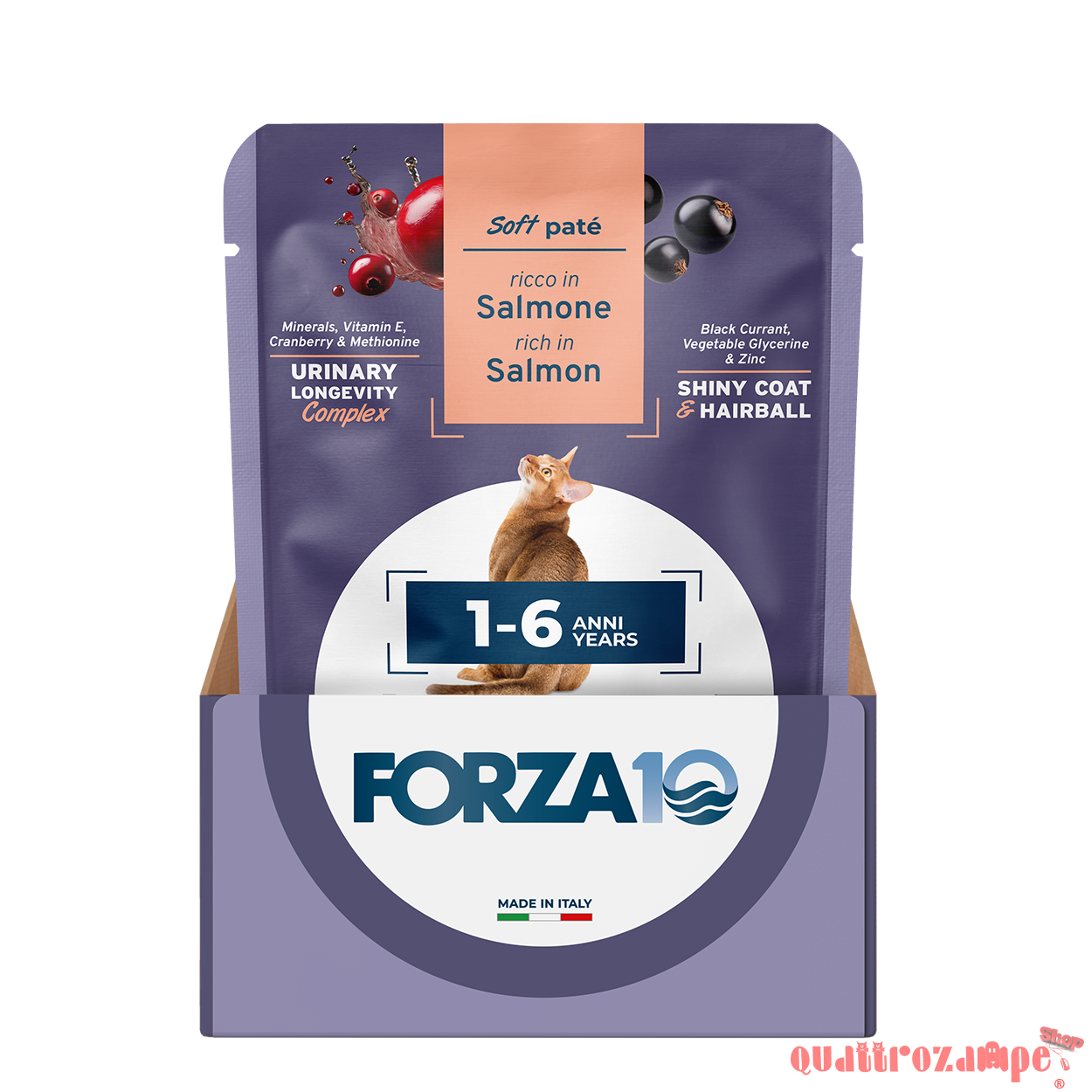 Forza 10 BOTANICat Adult Salmone 80 Gr Patè Busta Umido Gatto