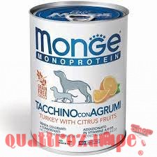 Monge Monoproteico 400 gr Barattolo Umido per Cani
