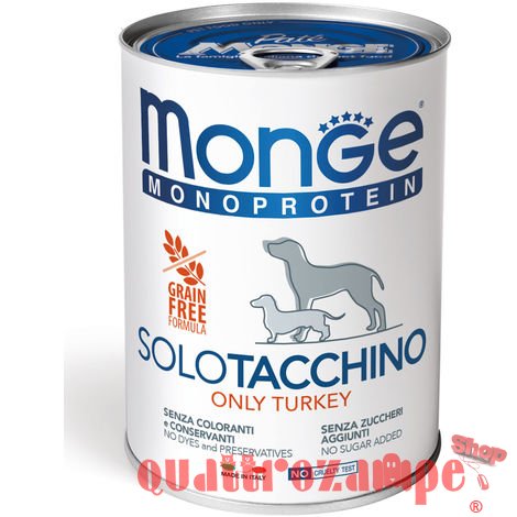Monge Solo Tacchino Monoproteico 400 gr Umido per Cani