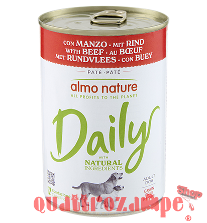 Almo Nature Barattolo Daily Menu Manzo 400 gr Cane