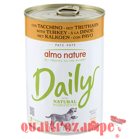 Almo Nature Barattolo Daily Menu Tacchino 400 gr Cane