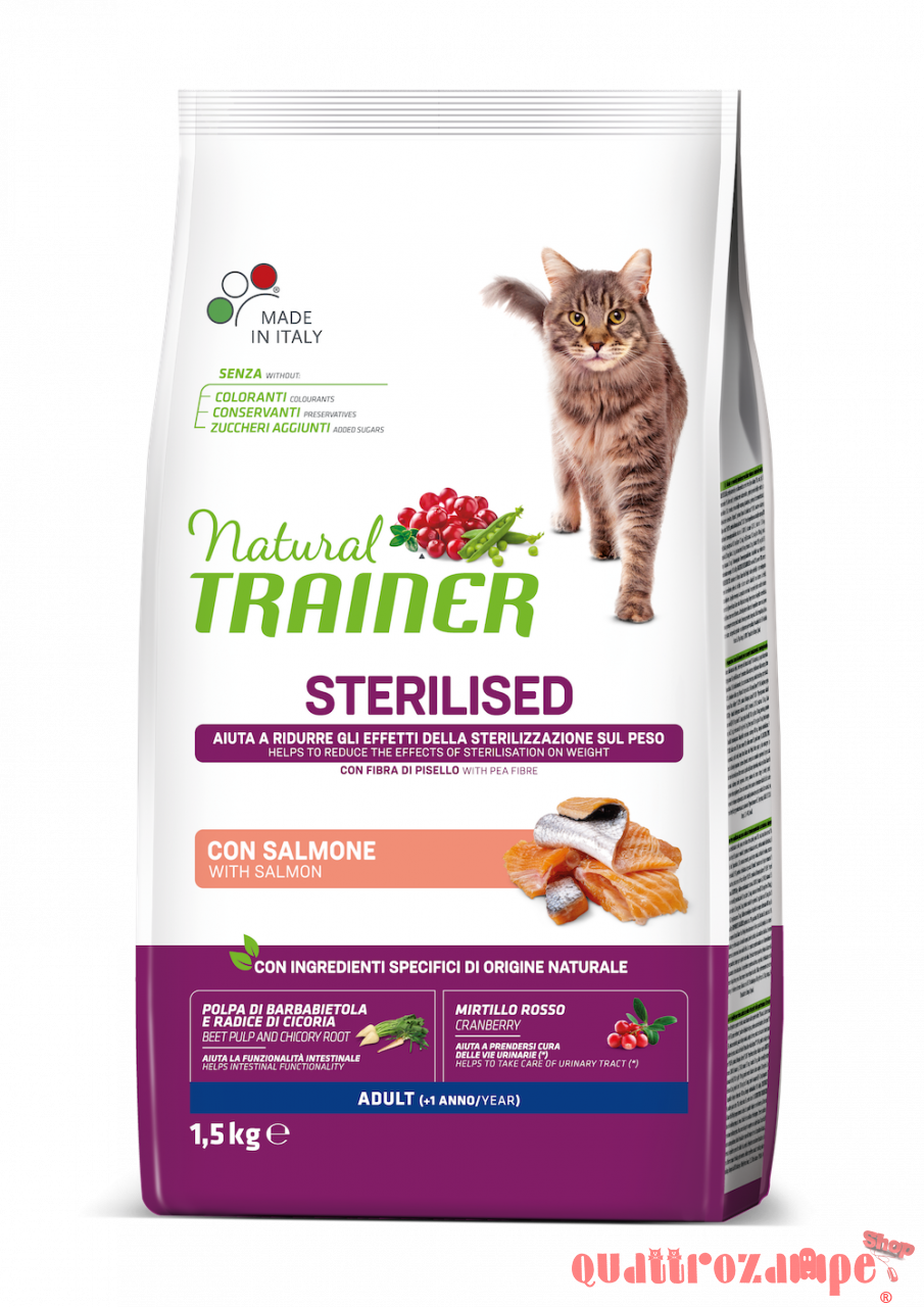 Natural Trainer Sterilised Salmone Gatto