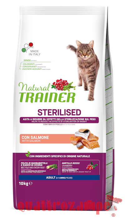Natural Trainer Sterilised Salmone Gatto