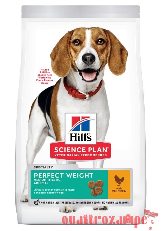 Hill's Science Plan Adult Medium Breed Perfect Weight Con Pollo 12 Kg