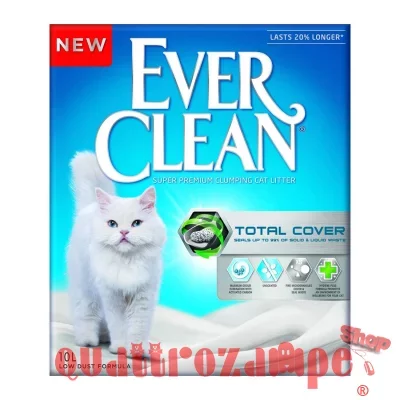 Lettiera Ever Clean Total Cover Agglomerante Non Profumata 10 LT