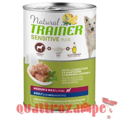 Natural Trainer Sensitive Plus Adult Medium Maxi Cavallo 400 gr Umido Cane