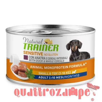 Natural Trainer Sensitive No Gluten Mini Adult Anatra 150 gr Umido Cane
