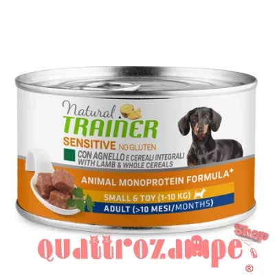 Natural Trainer Sensitive No Gluten Mini Adult Agnello 150 gr Umido Cane