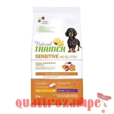 Natural Trainer Sensitive Small Toy MATURE Salmone e Cereali Integrali 2 kg Per Cani