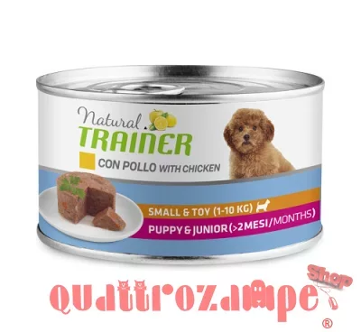 Natural Trainer Small Toy Puppy Junior Pollo 150 gr Umido Cane