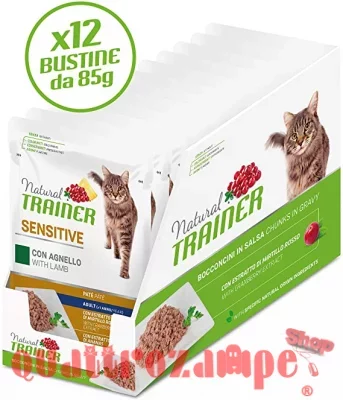Natural Trainer Sensitive Agnello Cat Bocconcini 85 gr Bustina