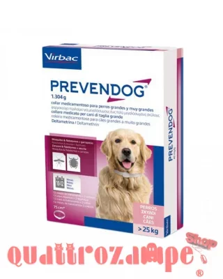 Virbac Prevendog 2 Collari Antiparassitario 75 cm Per Cani oltre 25 kg