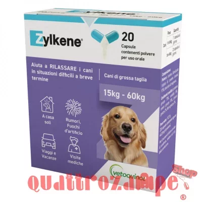 Vetenoquinol Zylkene 450 mg 20 Capsule Per Cani Da 15 kg a 60 kg